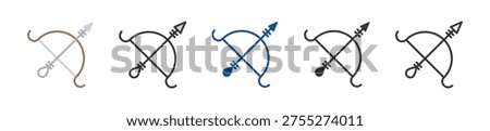 bow icon set multi style various collection