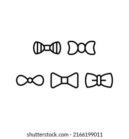 Bow Icon Set Vector Symbol Design Illustration