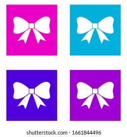 bow icon . Simple glyph vector of Party color set for UI and UX, website or mobile application