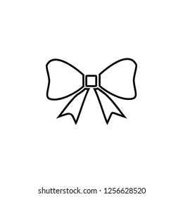 bow icon. Simple outline vector of party set icons for UI and UX, website or mobile application