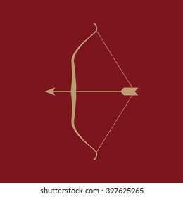 The bow icon. Bow symbol. Flat Vector illustration