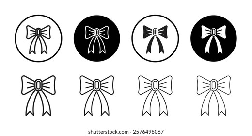 Bow icon Thin line art collection