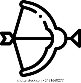 bow icon. Thin Linear Style Design Isolated On White Background