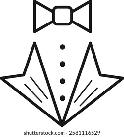 Bow icon. Tie icon vector