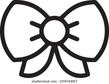 Bow icon in trendy flat style isolated on white background. Ribbon symbol