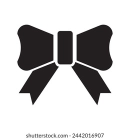 Bow icon in trendy flat style isolated on white background. Ribbon symbol for your web site design, logo, app, UI. Bow icon flat style isolated on background. Bow icon sign symbol for web site and app