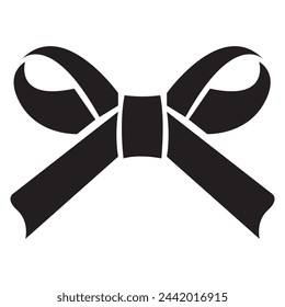 Bow icon in trendy flat style isolated on white background. Ribbon symbol for your web site design, logo, app, UI. Bow icon flat style isolated on background. Bow icon sign symbol for web site and app