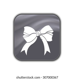 bow icon - vector button