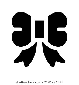 bow icon. vector glyph icon for your website, mobile, presentation, and logo design.