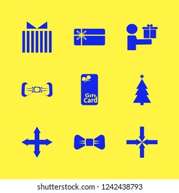 bow icon. bow vector icons set white bow tie, gift card, gift and give gift