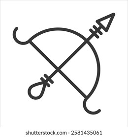 Bow Icon Vector Illustration Outline