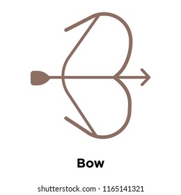 Bow icon vector isolated on white background, Bow transparent sign , historical stone age symbols