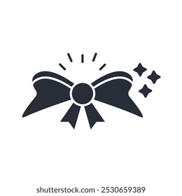 bow icon. vector.Editable stroke.linear style sign for use web design,logo.Symbol illustration.