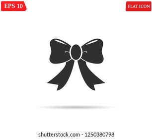 Bow icon vector.Ribbon flat icon eps10 illustration 