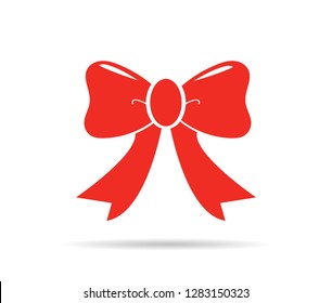 Bow icon vector.Ribbon bow flat icon eps10 illustration 