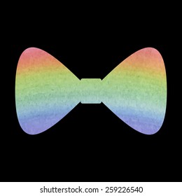 Bow icon.  Watercolor effect