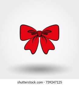 Bow. Icon for web and mobile application. Vector illustration on a white background. Flat design style.