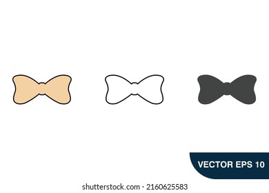 Bow icons  symbol vector elements for infographic web