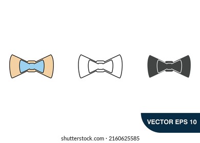 Bow icons  symbol vector elements for infographic web