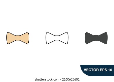 Bow icons  symbol vector elements for infographic web