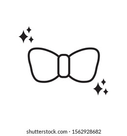 bow imagination mystery magic line style icon illustration