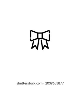 Plantilla de icono de línea de borde incompleto