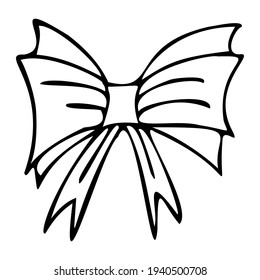 arco aislado en fondo blanco, estilo doodle