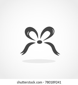 Bow. Isolated vector icon, sign, emblem, pictogram. Flat style for design, web, logo or UI. Eps10