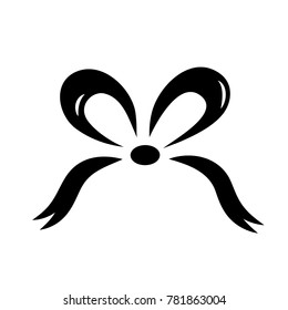 Bow. Isolated vector icon, sign, emblem, pictogram. Flat style for design, web, logo or UI. Eps10