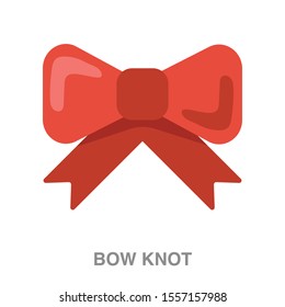 Bow knot flat icon on white transparent background. You can be used bow knot icon for several purposes.