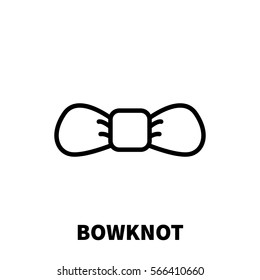 Bow knot icon or logo in modern line style. High quality black outline pictogram for web site design and mobile apps. Vector illustration on a white background.