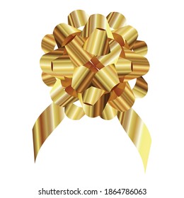 bow with a knot and two ribbons vector illustration design