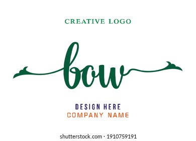 BOW lettering logo is simple, easy to understand and authoritative