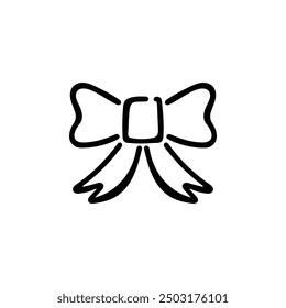 Bow line icon. Doodle. Hand drawn. Eps 10.