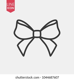 Bow line icon in trendy flat style isolated on white background. Ribbon symbol for your web site design, logo, app, UI. Vector illustration, EPS10
