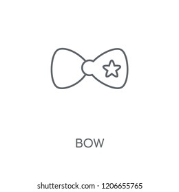 Bow linear icon. Bow concept stroke symbol design. Thin graphic elements vector illustration, outline pattern on a white background, eps 10.