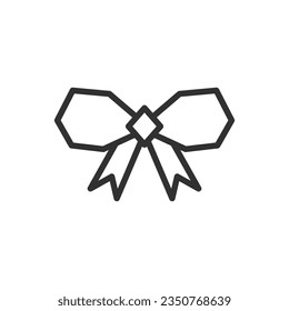 Bow, linear icon. Line with editable stroke