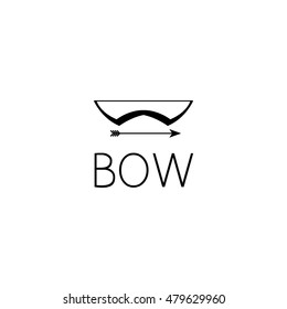 bow logo graphic design concept. Editable bow element, can be used as logotype, icon, template in web and print 