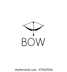 bow logo graphic design concept. Editable bow element, can be used as logotype, icon, template in web and print 