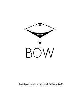 bow logo graphic design concept. Editable bow element, can be used as logotype, icon, template in web and print 