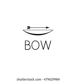 bow logo graphic design concept. Editable bow element, can be used as logotype, icon, template in web and print 