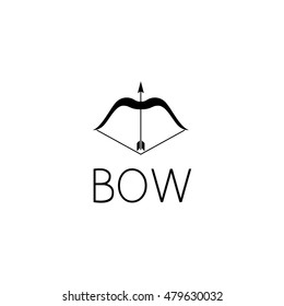bow logo graphic design concept. Editable bow element, can be used as logotype, icon, template in web and print 