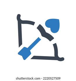 Bow in love icon (Vector illustration)