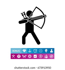 Bow Man Simple Icon