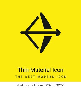 Bow minimal bright yellow material icon