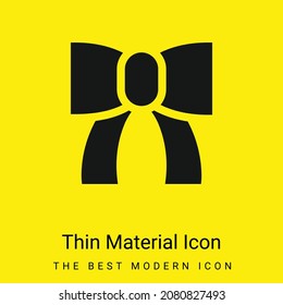 Bow minimal bright yellow material icon
