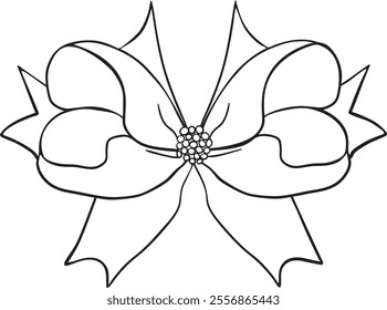 Bow minimalist vector hand-drawn illustration