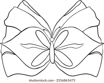Bow minimalist vector hand-drawn illustration