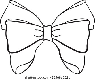 Bow minimalist vector hand-drawn illustration