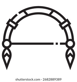 Bow Modern Vector Icon – Minimal Illustration Symbol Template for Web Mobile App UI Design